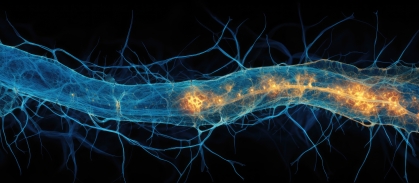 Microscopic image of spinal nerve ganglion a collection of nerve cells situated outside the spinal cord near the junction with the spinal nerve 